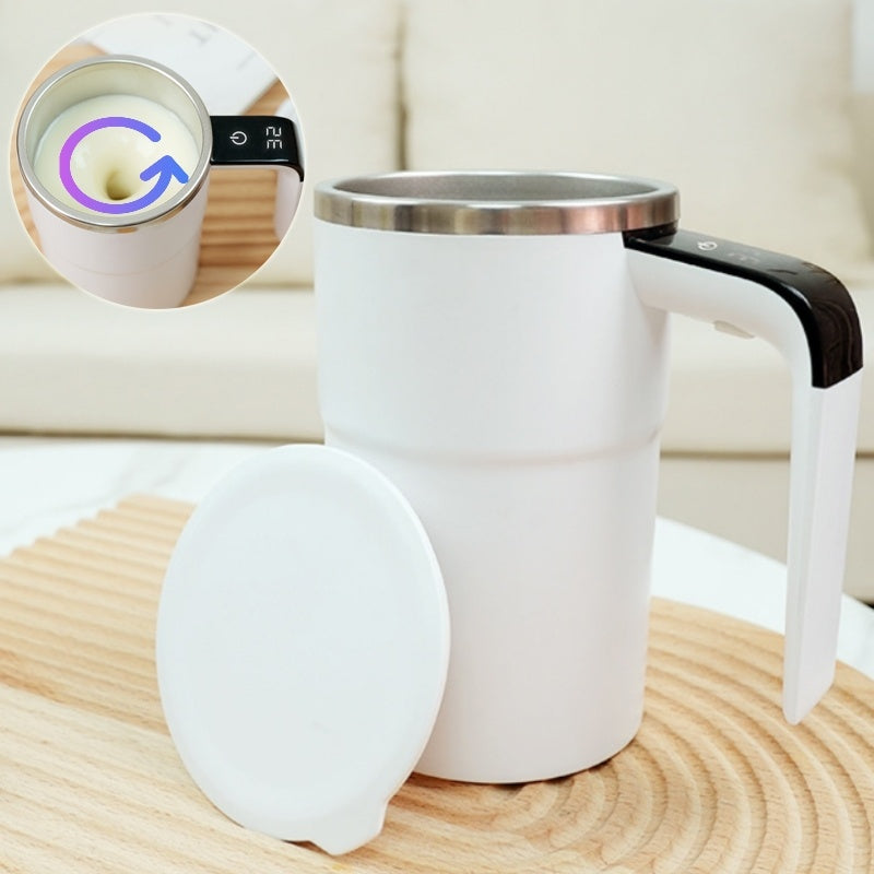 Self-Stirring Smart Mug – USB Rechargeable, Spill-Proof & Temp Display